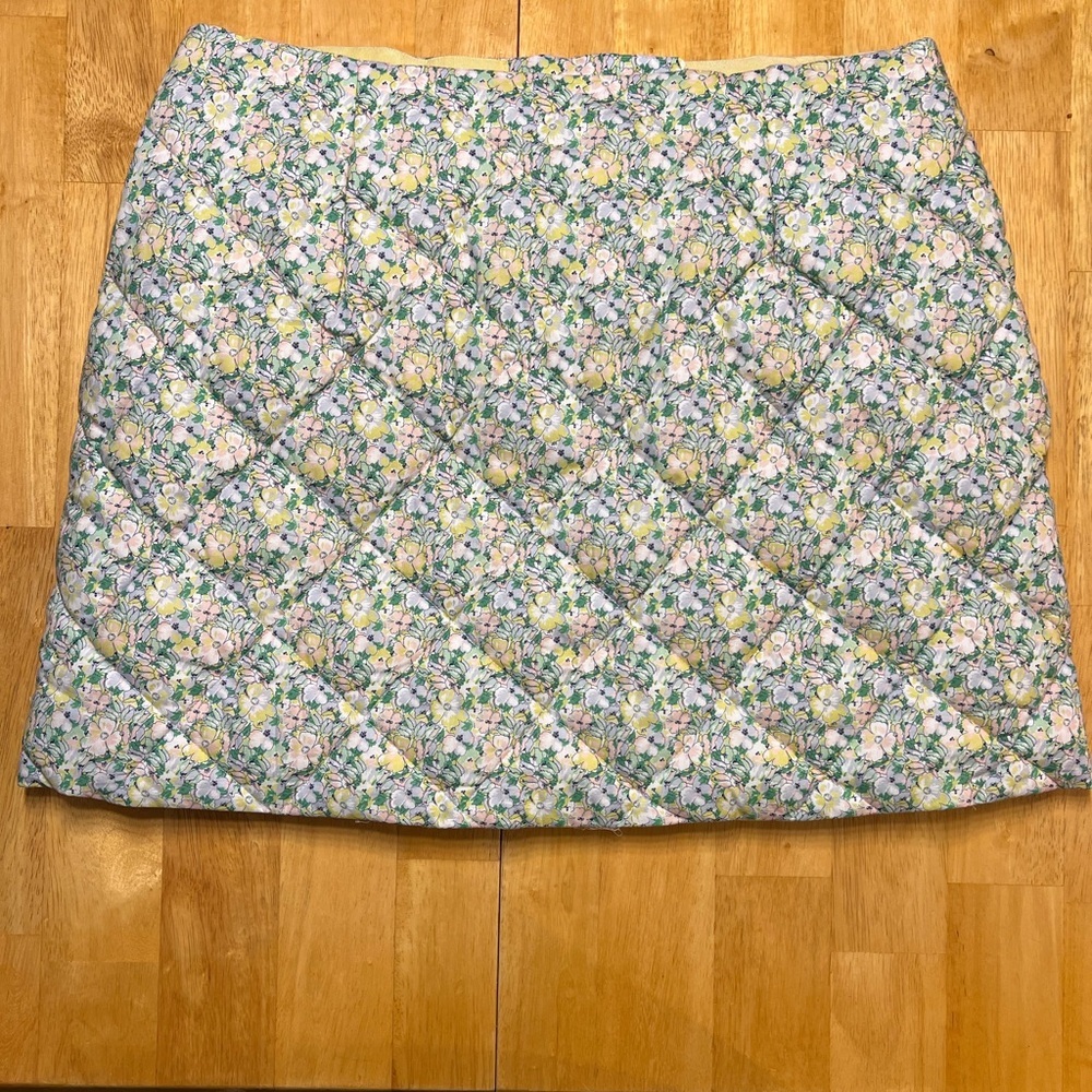 J. Crew liberty fabric Limited-edition quilted button-front mini skirt NWOT  14 - Picture 9 of 14